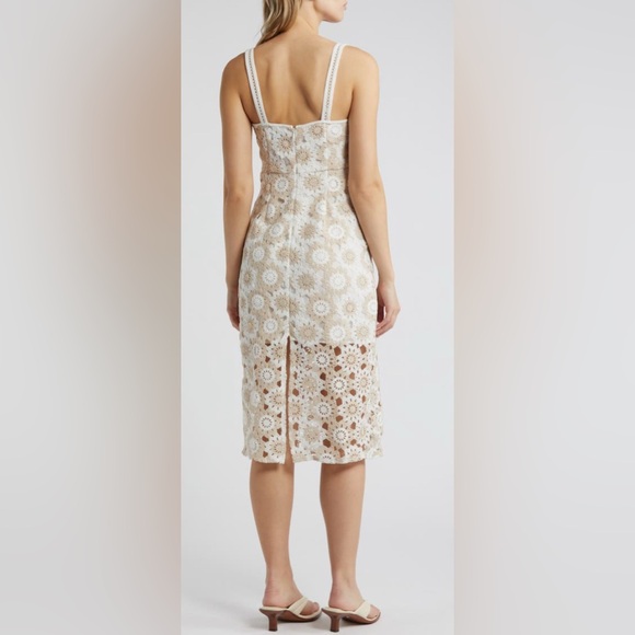 Sam Edelman two tone crochet mini dress size 14 - Picture 2 of 11